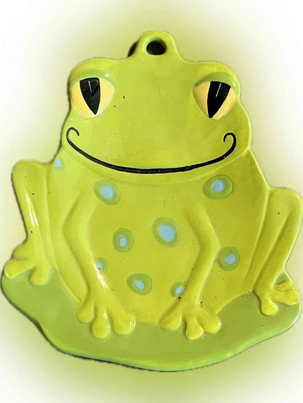 🔴Vintage Green Ceramic Frog Scrubber Spoon Sponge Holder Kitchen